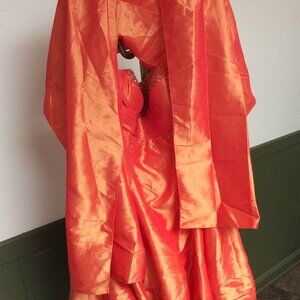 BRAND NEW Cinderella Orange Strapless Prom Homecoming dress Size 18
